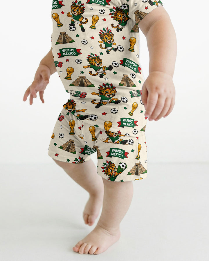 Schlafanzug-Set zweiteilig, kurze Ärmel, kurze Hose, Bambus