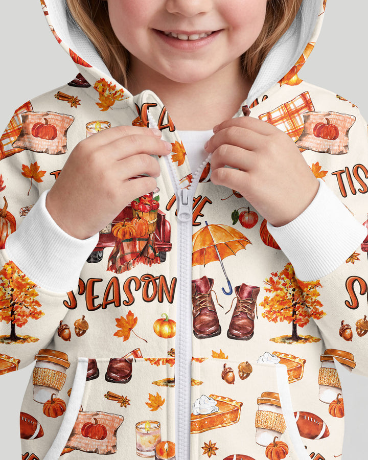 Fall Tis the Season Bamboo Zip Hoodie