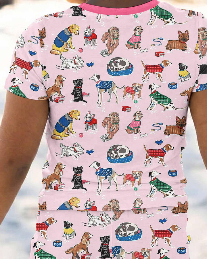 Best Bud Bark Family Matching Bamboo Two Piece Short Sleeve Pajama Set