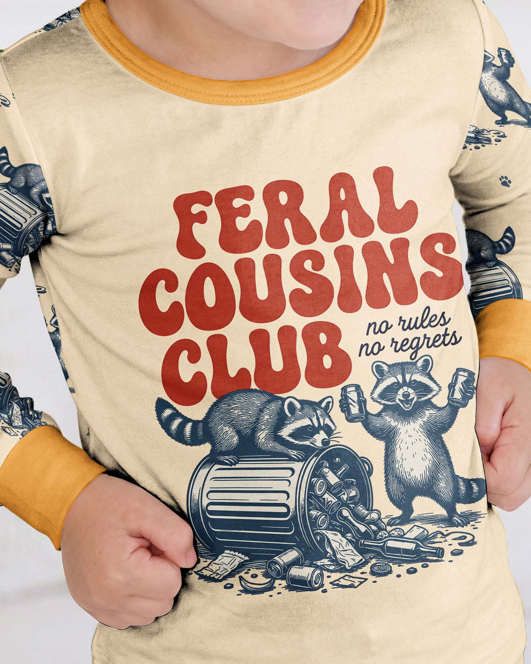 Feral Cousins Club Bamboo Two Piece Long Sleeve Pajama Set