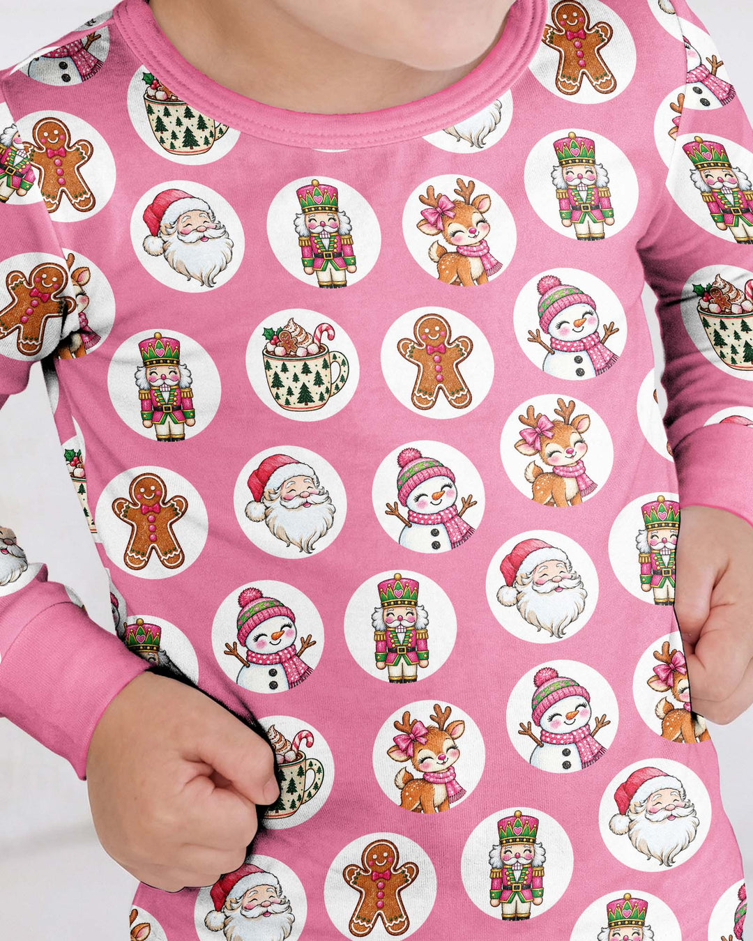 Distressed Holiday Bamboo Two Piece Long Sleeve Pajama Set