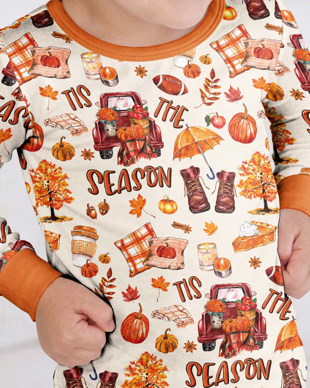 Fall Tis the Season Bamboo Two Piece Long Sleeve Pajama Set