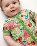 Pijama corto con cremallera de bambú a juego para toda la familia "Dulces frutas de verano"