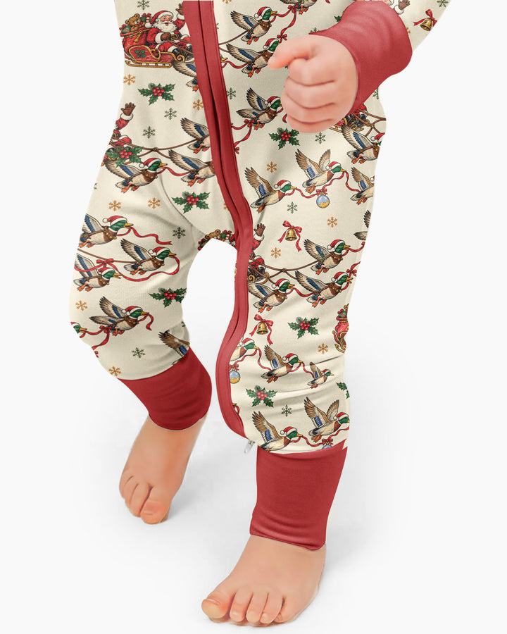 Santa Sleigh with Mallard Ducks Bamboo Convertible Zippy