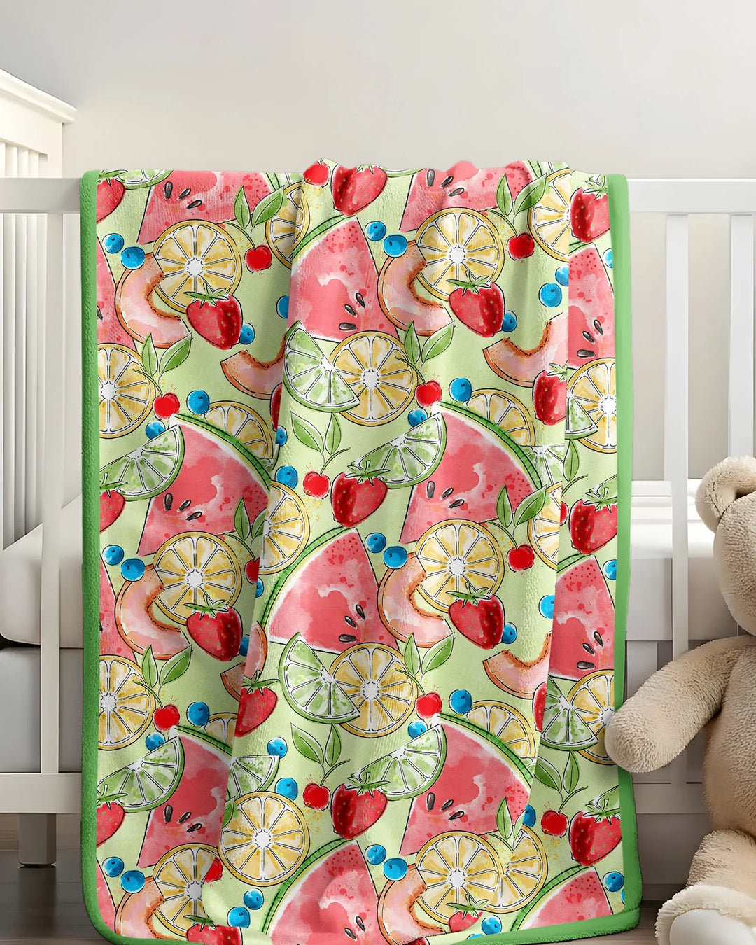 Sweet Summer Fruits Family Matching Bamboo Blanket