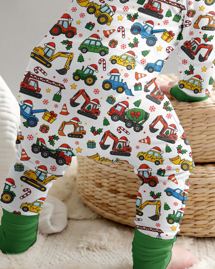 Excavator Christmas Trucks Bamboo Convertible Zippy