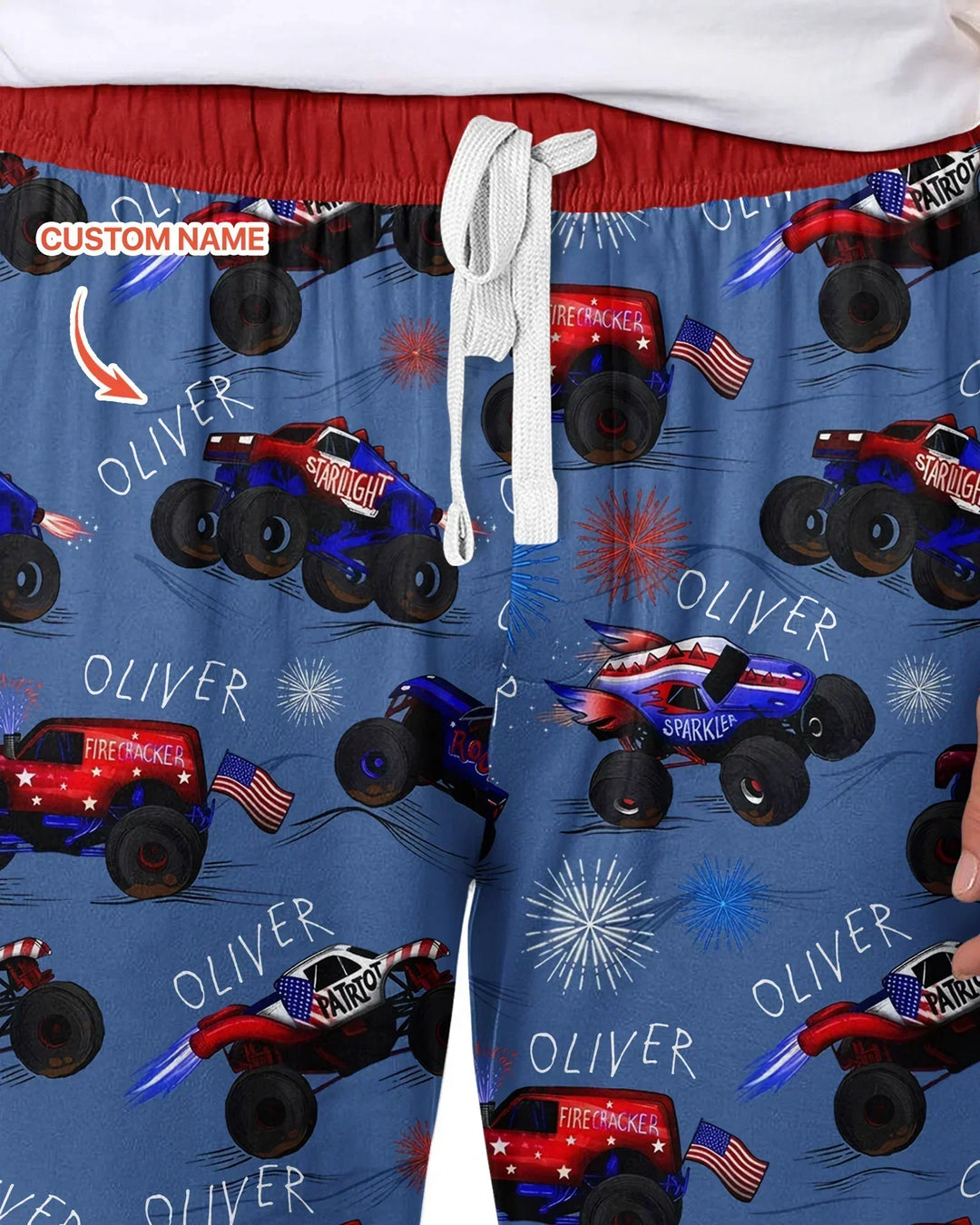 All American Thunder Custom Name Bamboo Men's Pajama Set