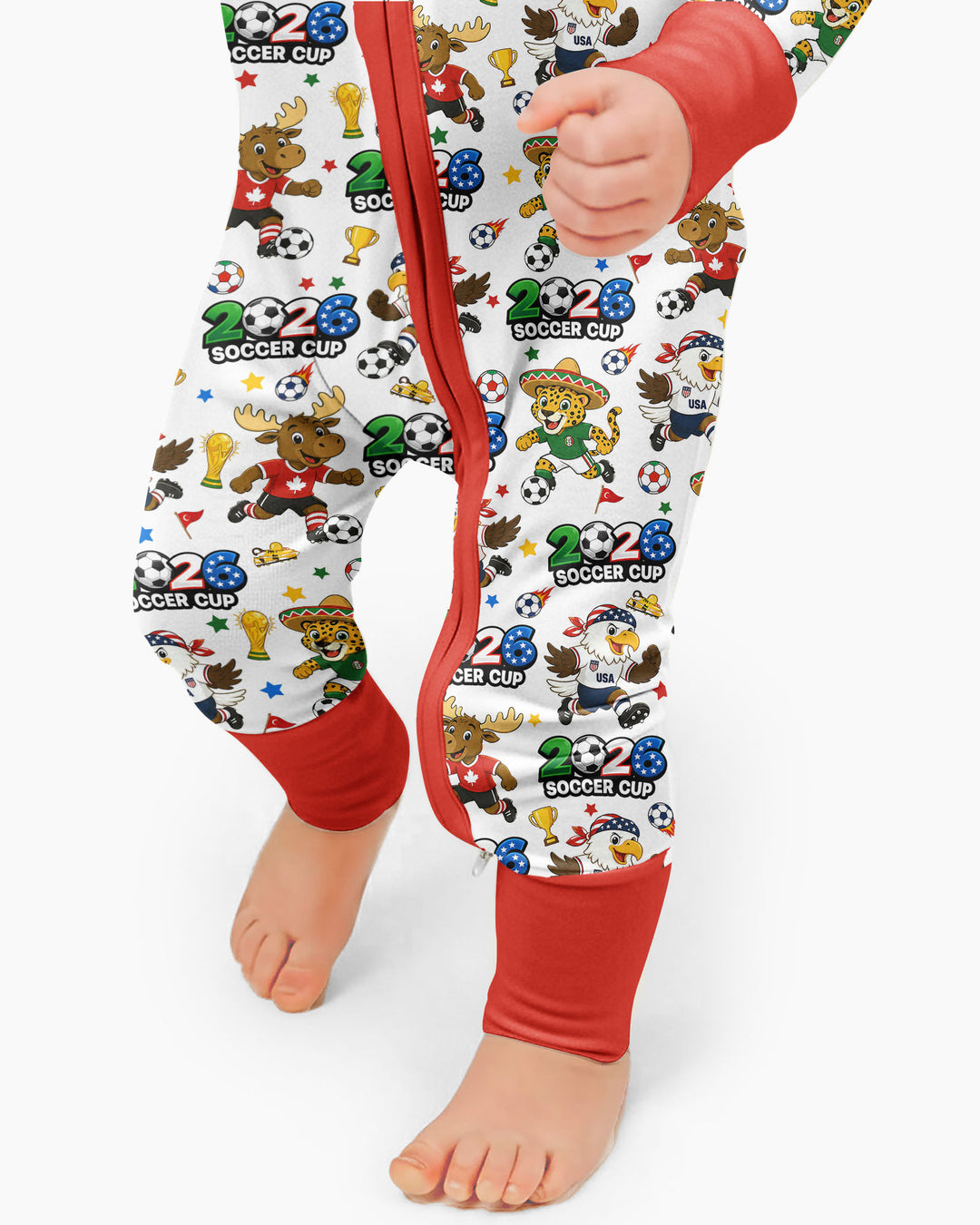 Soccer Cup Cute Mascots Bamboo Convertible Zippy