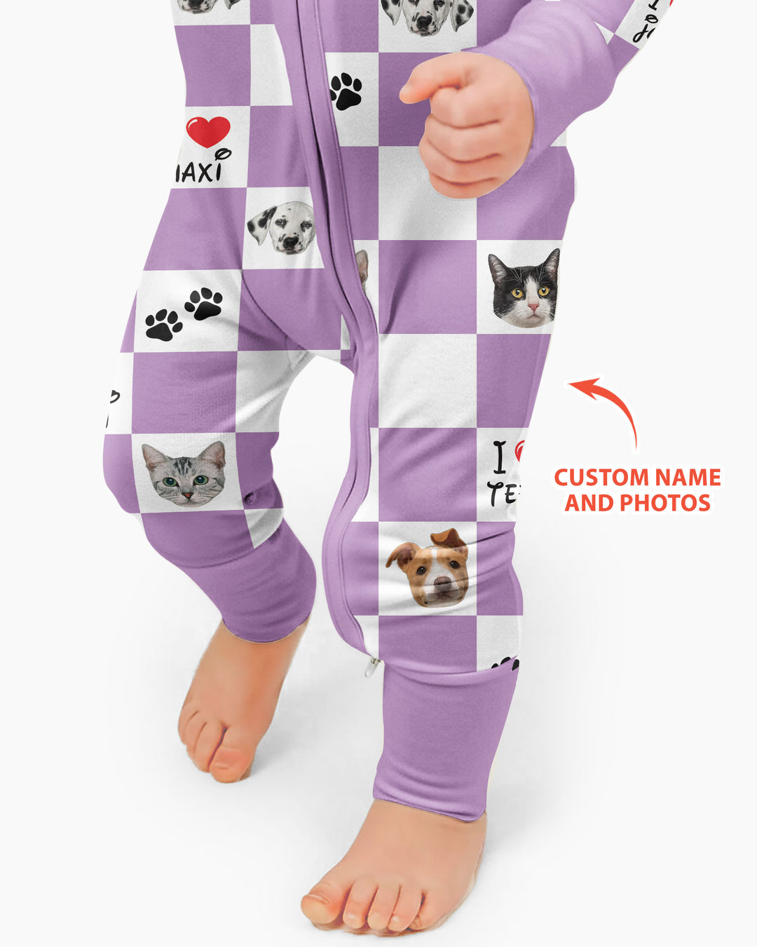 Custom Photo I Love My Best Friend Dog/Cat Bamboo Convertible Zippy