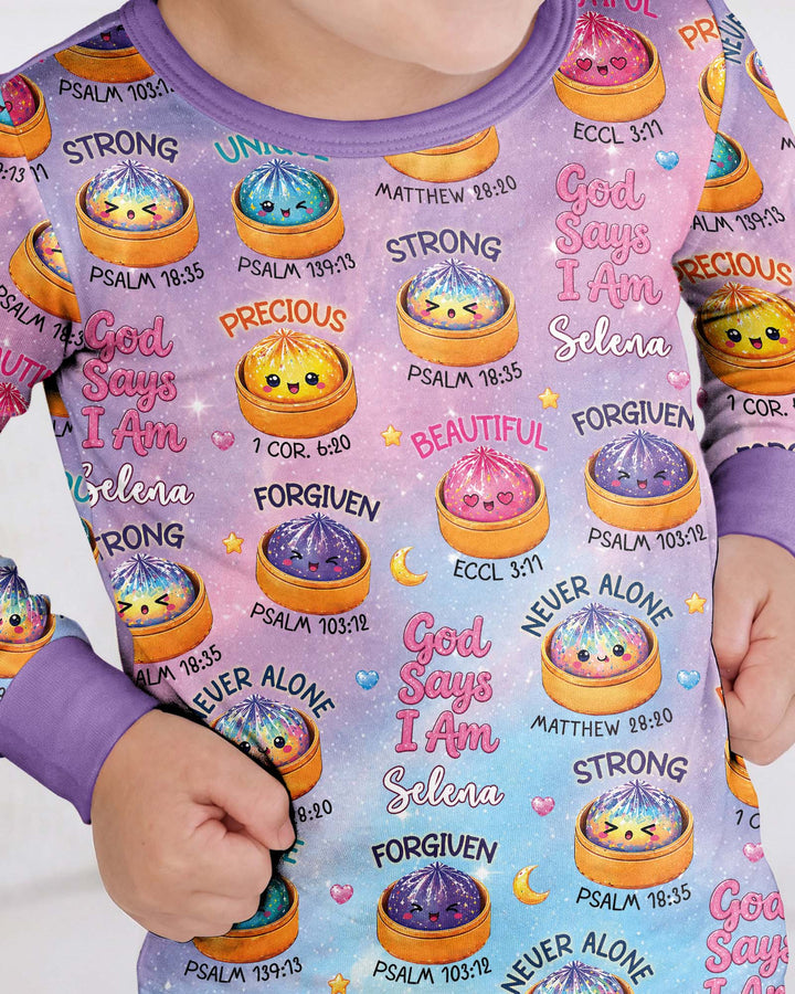 Zweiteiliges Langarm-Pyjama-Set mit Sommerfrüchten