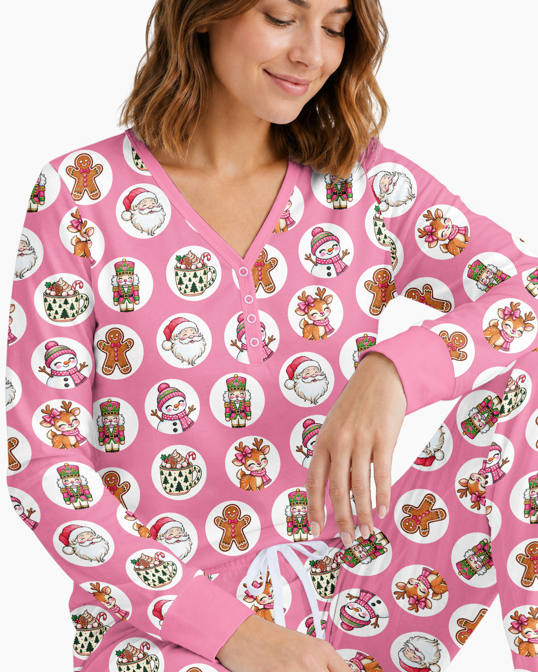 Distressed Holiday Bamboo Women Pajama Set