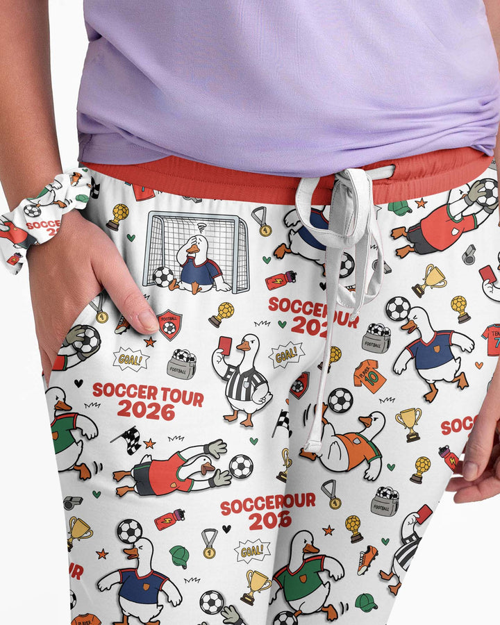 Funny Goose Soccer Tour 2026 Bamboo Women Pajama Set