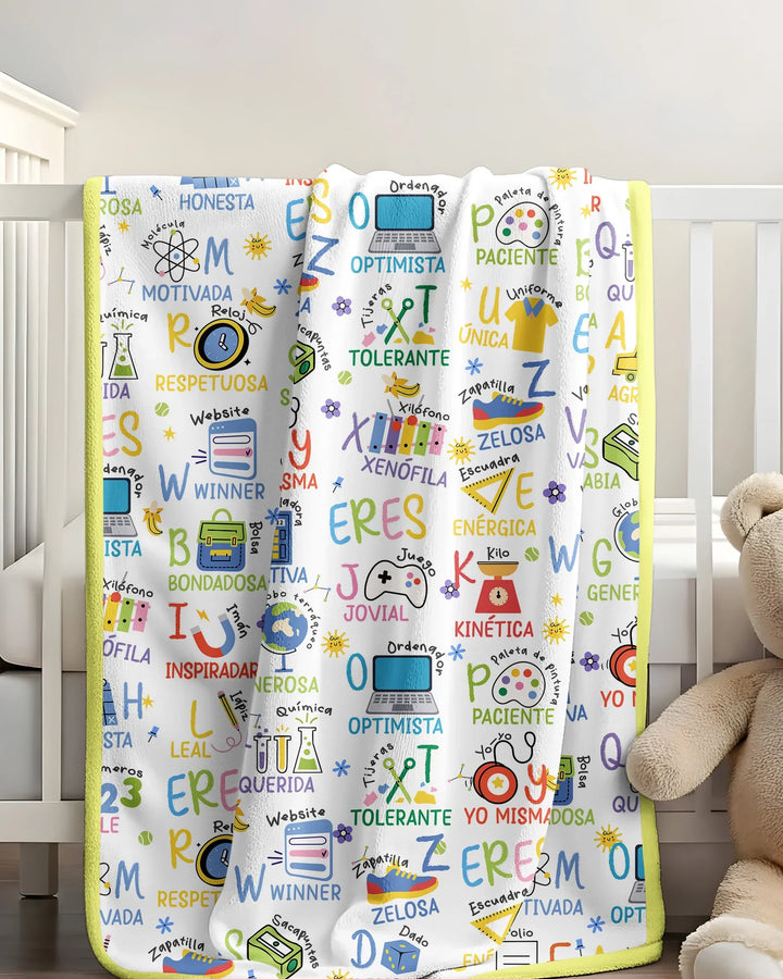 You Are Spanish Alphabet Version Bamboo Blanket