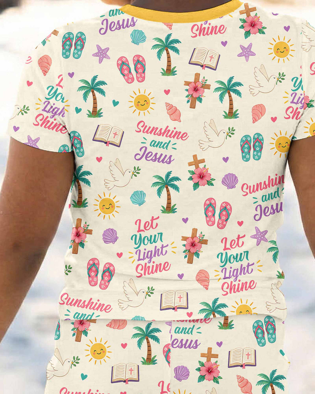 Sunshine and Jesus Summer VBS Bamboo Two Piece Short Sleeve Pajama Set