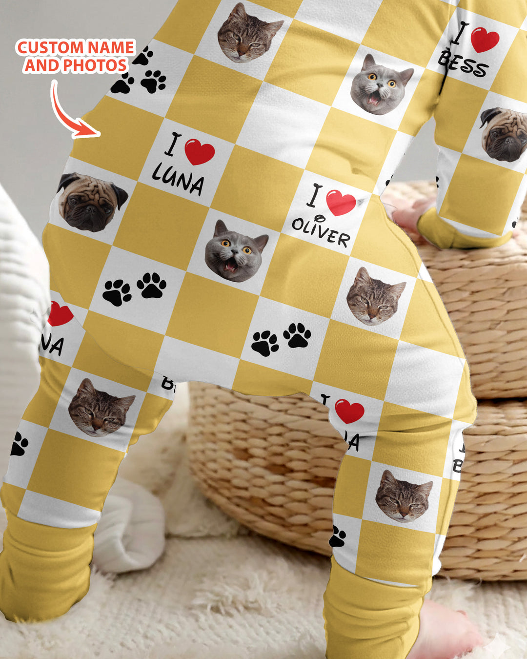 Custom Photo I Love My Best Friend Dog/Cat Bamboo Convertible Zippy