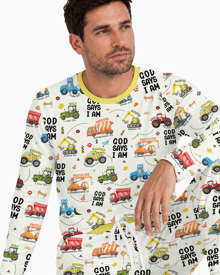 God Says I am Bamboo Men's Pajama Set
