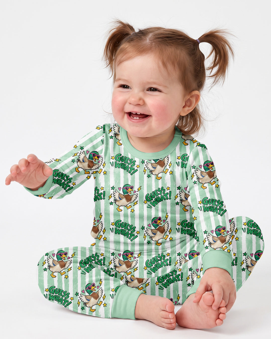 Guess What Mallard Butt Bamboo Two Piece Long Sleeve Pajama Set