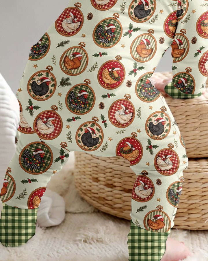 Chicken Merry Clucking Christmas Bamboo Convertible Zippy