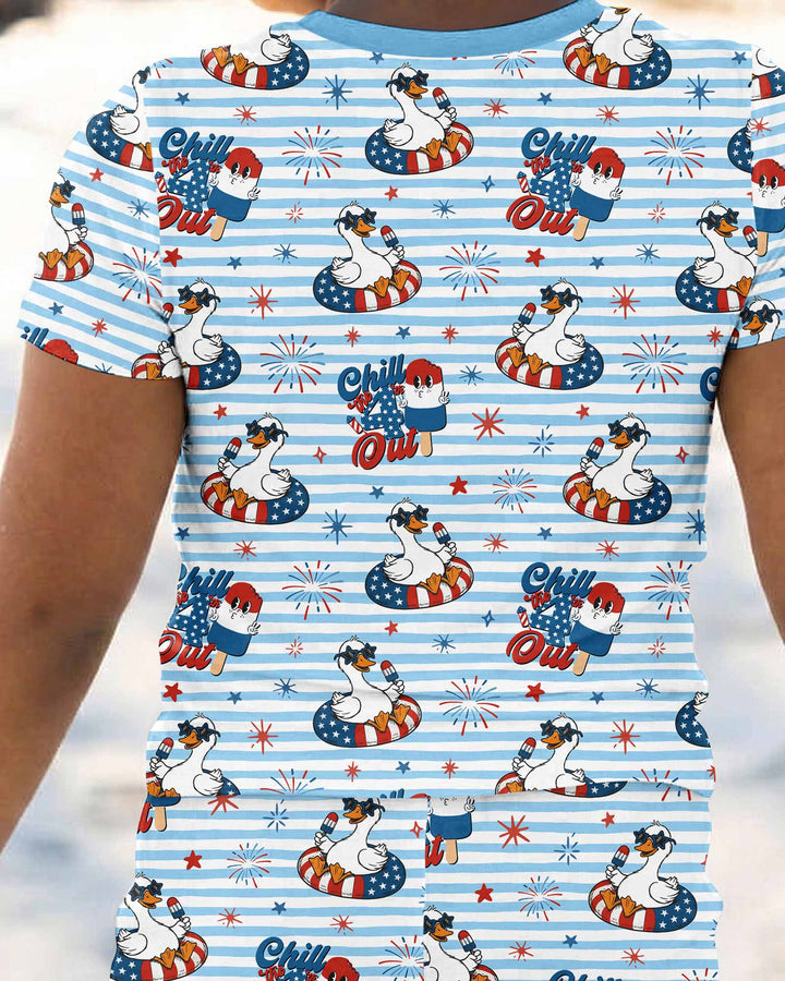 Zweiteiliges, kurzärmliges Pyjama-Set mit Marienkäfern