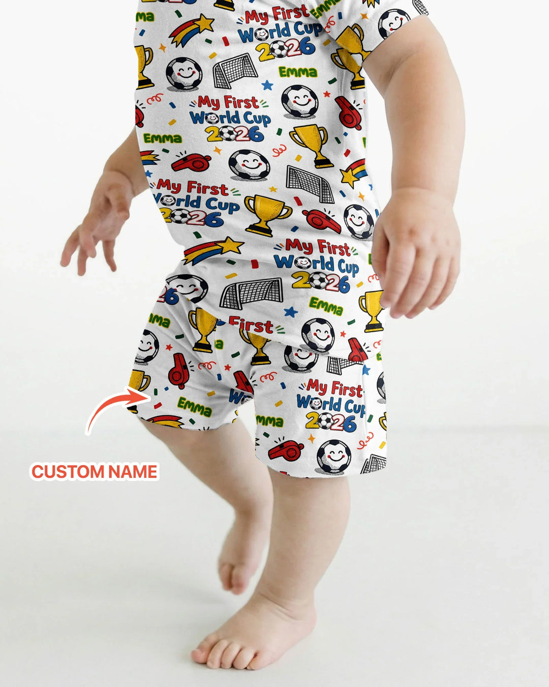 Pijama de bambú de dos piezas de manga corta con pantalón corto, plantilla personalizada