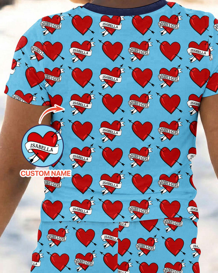 Zweiteiliges, kurzärmliges Pyjama-Set mit Marienkäfern