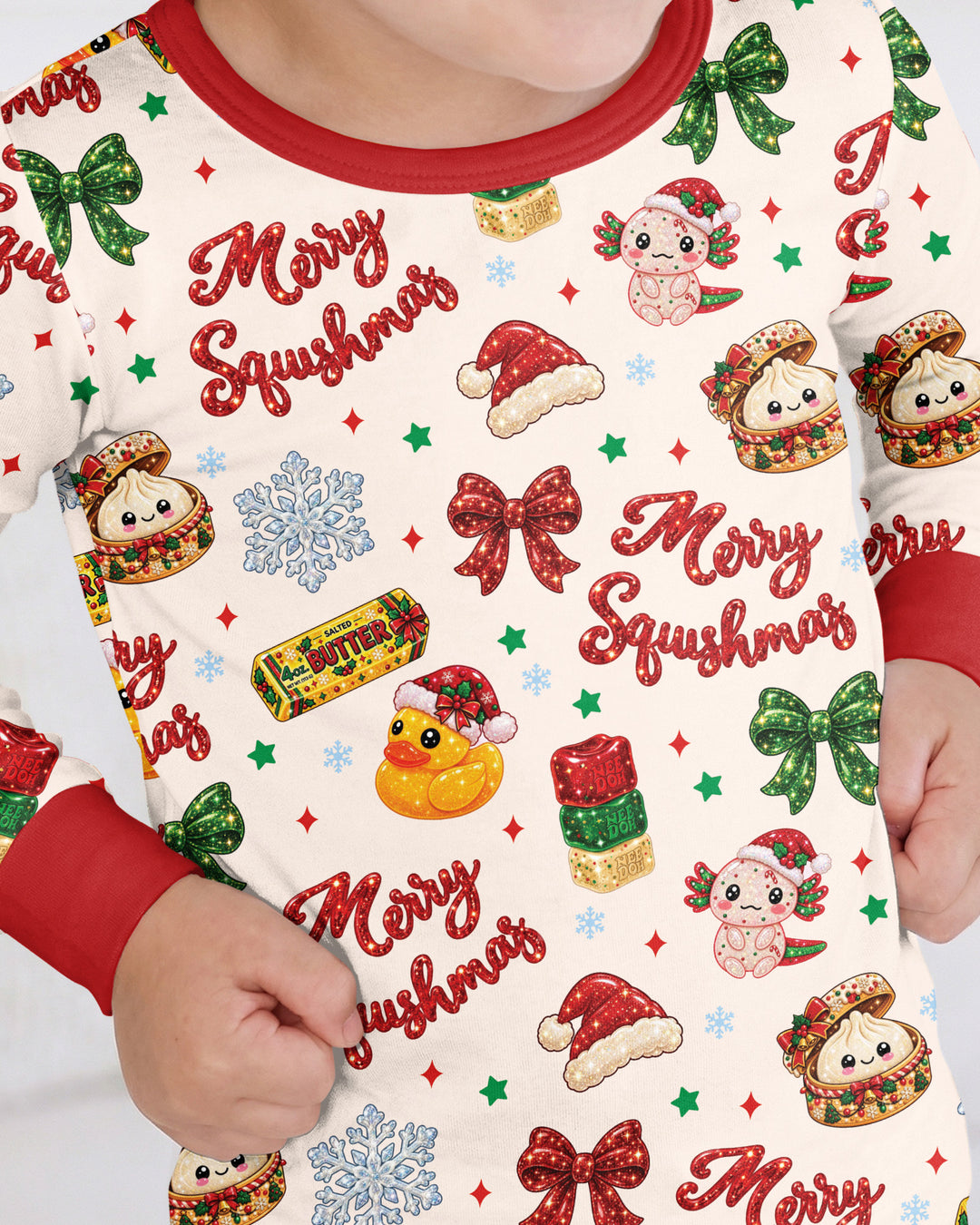 Merry Squishmas Bamboo Two Piece Long Sleeve Pajama Set