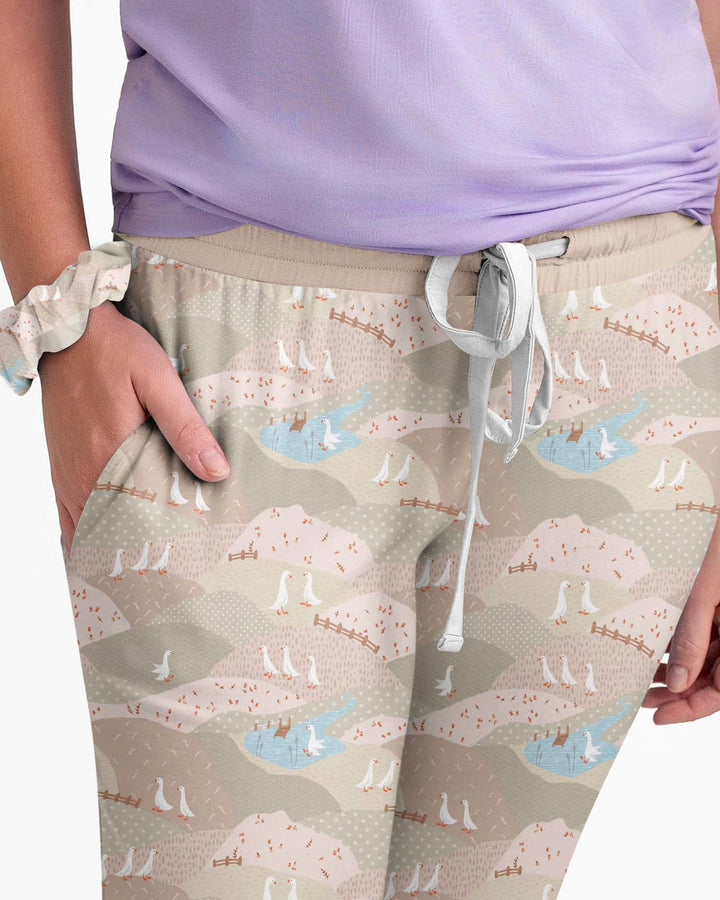 Wandering Geese Family Matching Bamboo Women Pajama Set