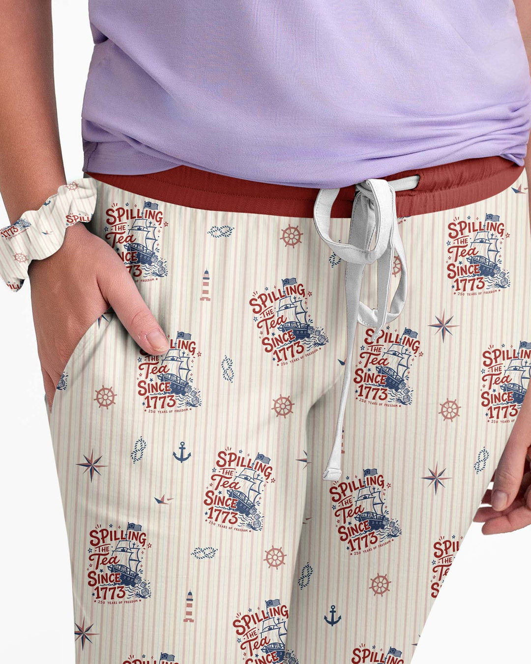 Spilling The Tea Since 1773 Family Matching Bamboo Women Pajama Set