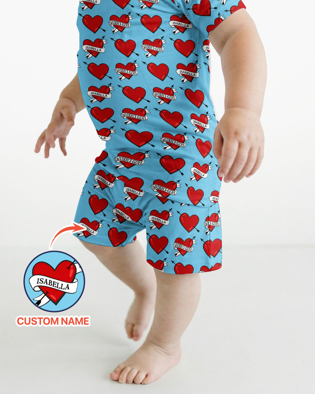 Pijama de bambú de dos piezas de manga corta con pantalón corto, plantilla personalizada