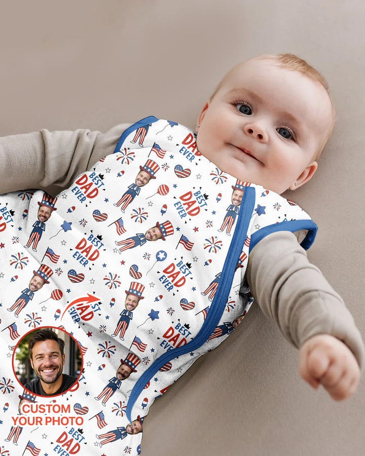 Custom Photo Best Patriotic Family Ever Bamboo Sleep Bag