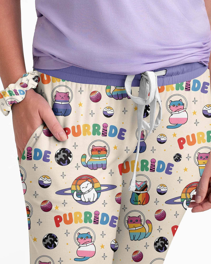 Plantilla de conjunto de pijama de mujer de bambú