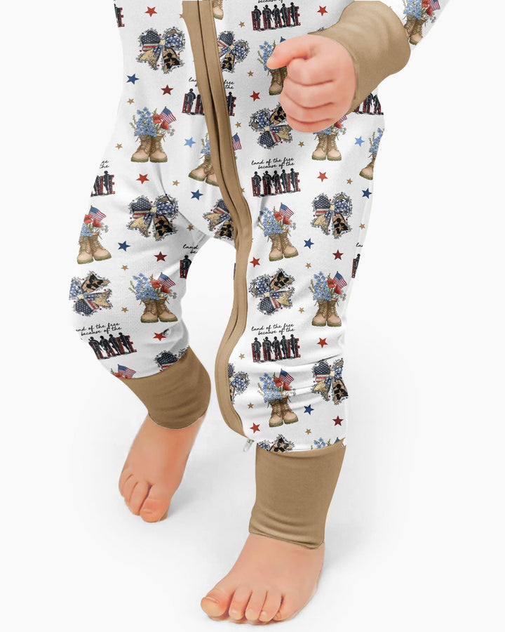 Honor the Brave Family Matching Bamboo Convertible Zippy
