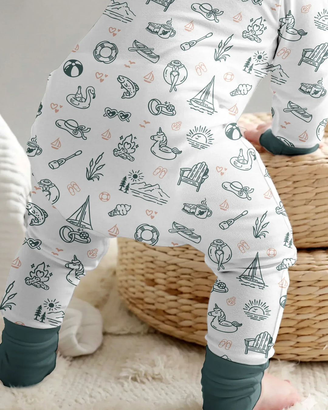 Gerippte Babykleidung mit individuellem Foto - Weich &amp; Skizzenhaft
