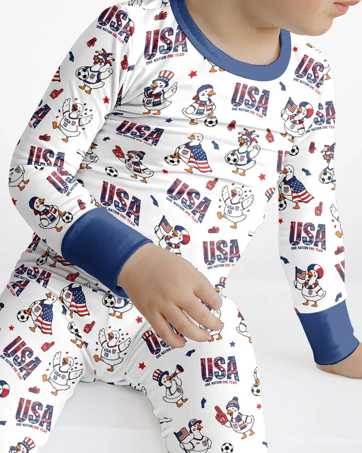 Conjunto de pijama de dos piezas de bambú con mangas largas, plantilla PERSONALIZADA