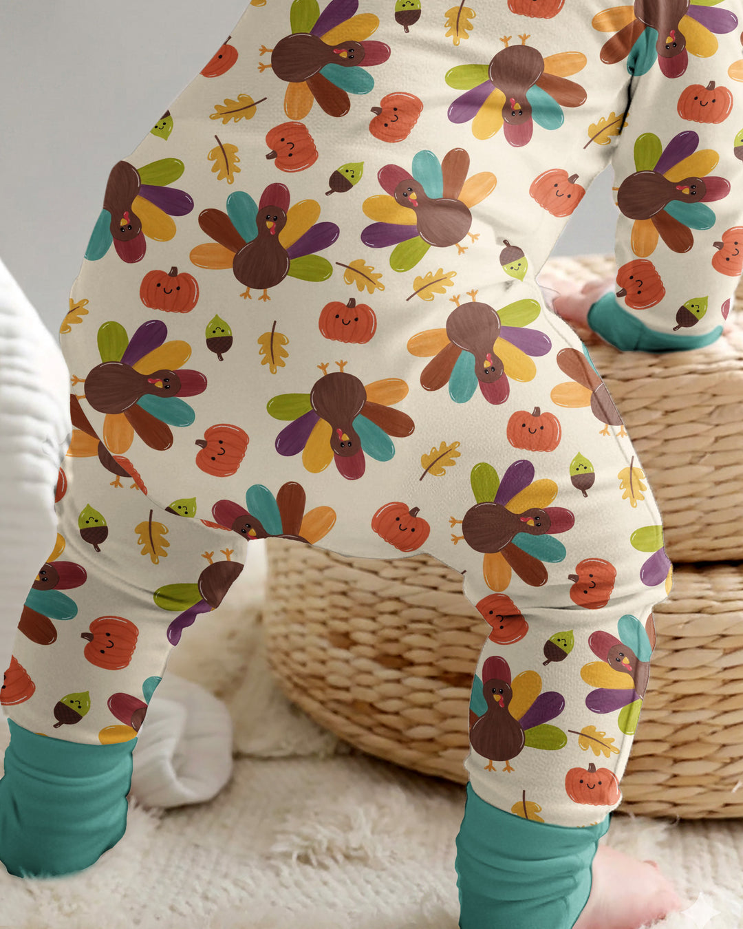 Thankful Turkey Days Bamboo Convertible Zippy
