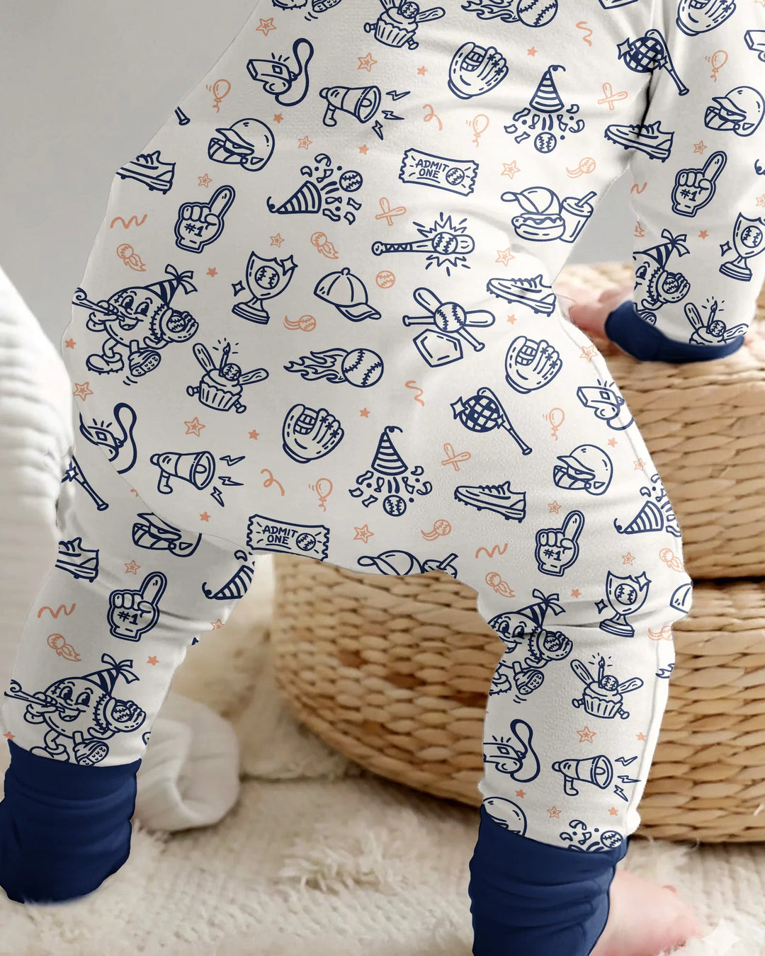 Gerippte Babykleidung mit individuellem Foto - Weich &amp; Skizzenhaft