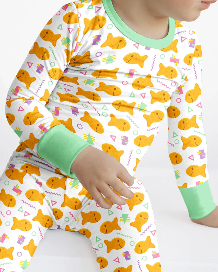 Conjunto de pijama de dos piezas de bambú con mangas largas, plantilla PERSONALIZADA