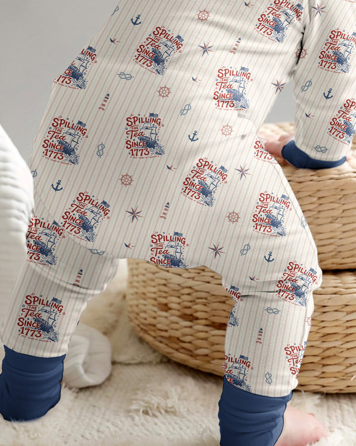 Spilling The Tea Since 1773 Family Matching Bamboo Convertible Zippy