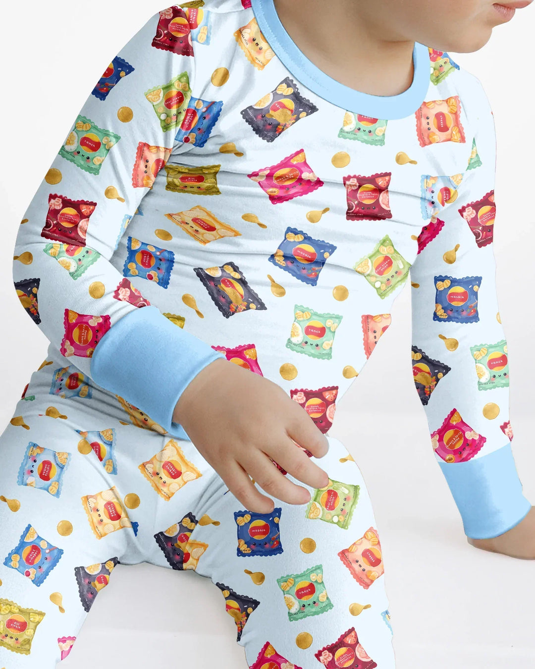 Potato Chips Bamboo Two Piece Long Sleeve Pajama Set