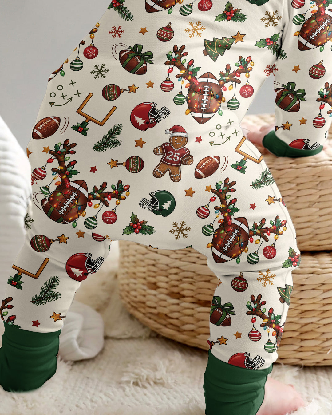 Football Christmas Merry Kickmas Bamboo Convertible Zippy