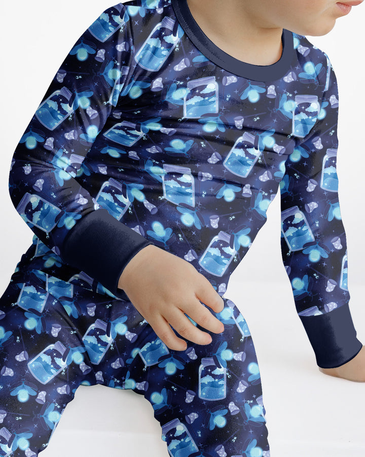 Starry Firefly Magic Family Matching Bamboo Two Piece Long Sleeve Pajama Set