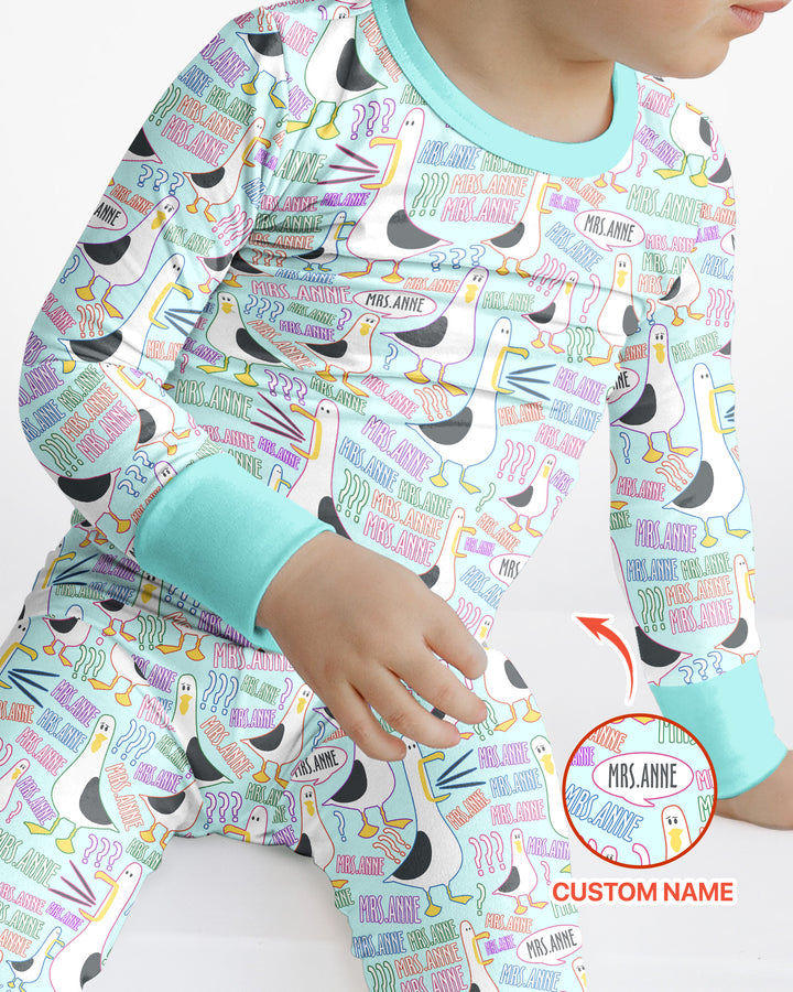 Conjunto de pijama de dos piezas de bambú con mangas largas, plantilla PERSONALIZADA