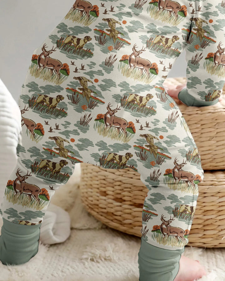 Vintage Hunting Season Daddy& Me Matching Bamboo Convertible Zippy