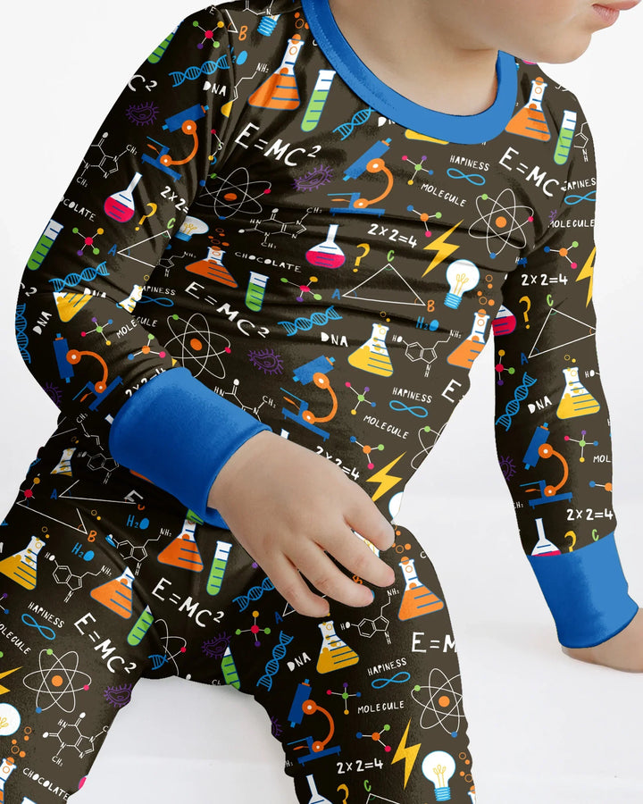 Science Explorer Family Matching Bamboo Two Piece Long Sleeve Pajama Set