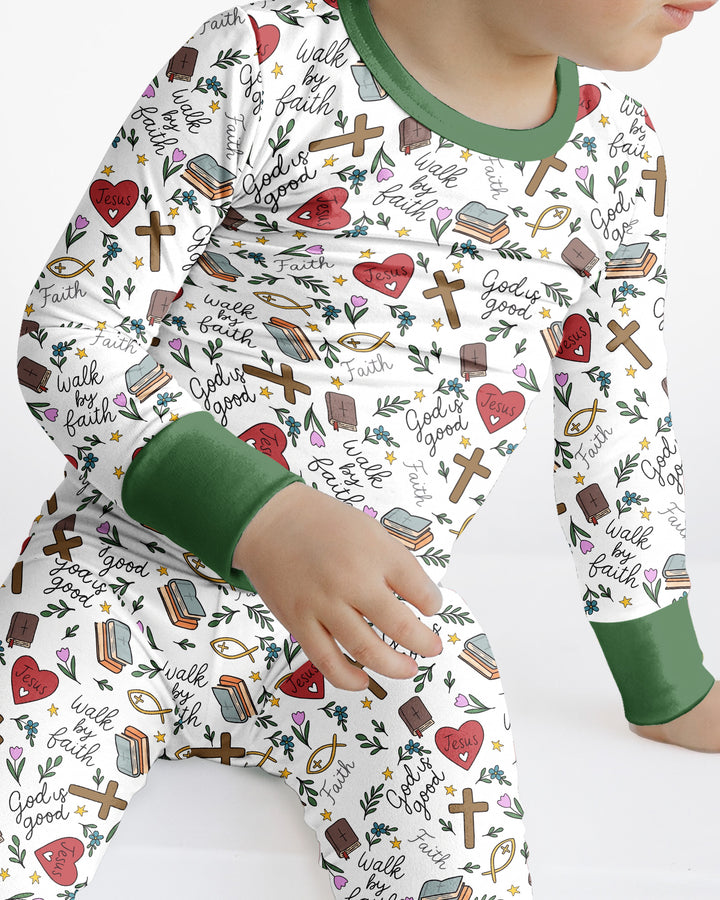 Conjunto de pijama de dos piezas de bambú con mangas largas, plantilla PERSONALIZADA