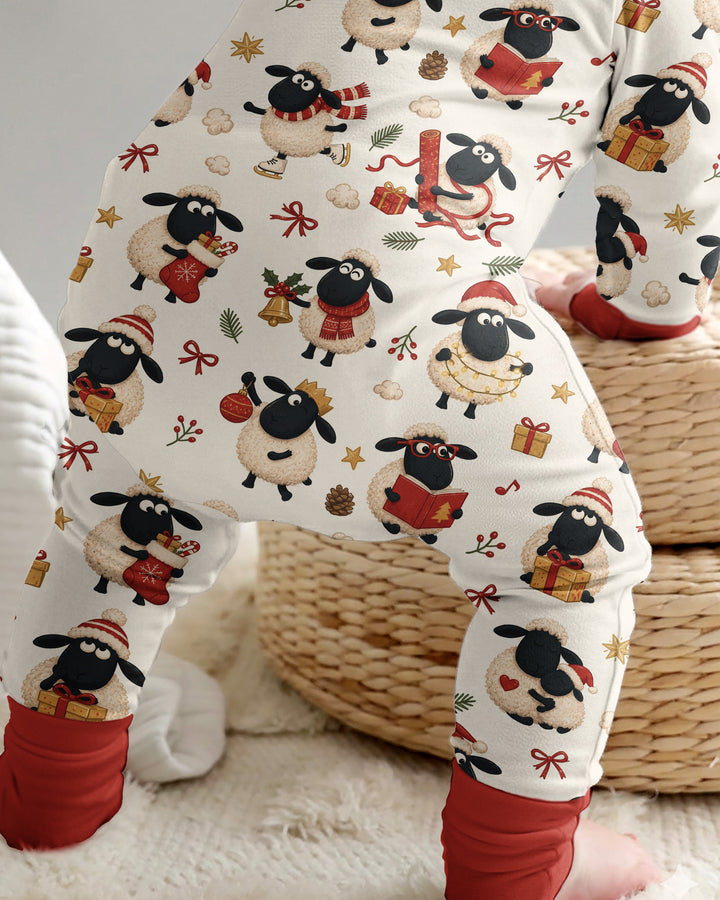 Festive Holiday Sheep Bamboo Convertible Zippy