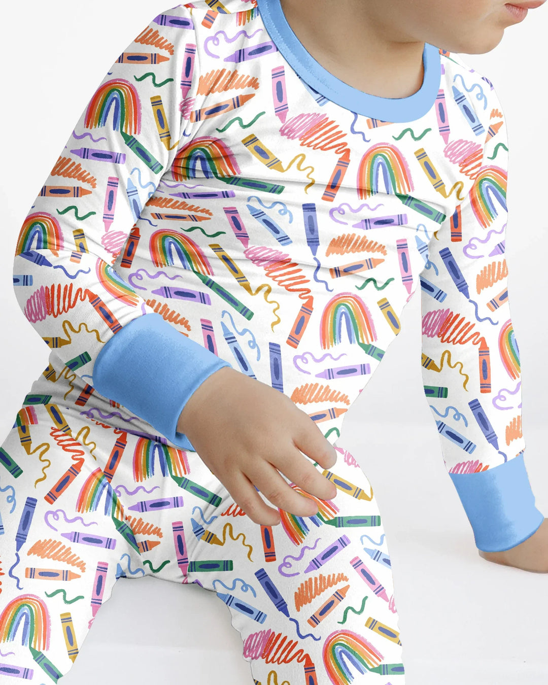 Crayon Chaos Bamboo Two Piece Long Sleeve Pajama Set