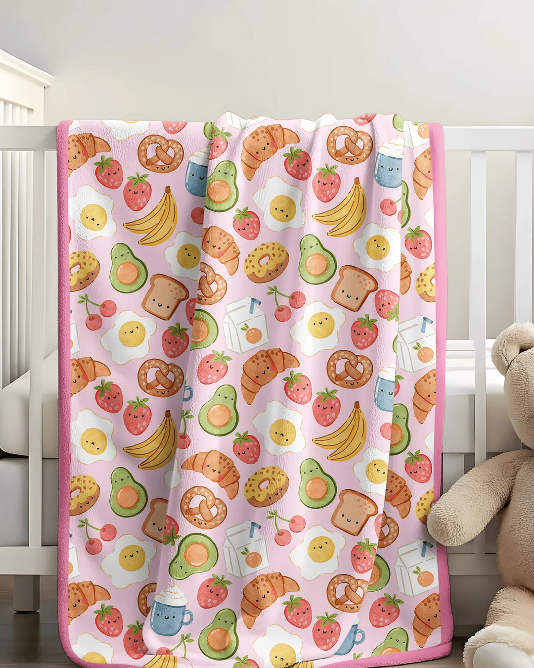 Breakfast Buddies Family Matching Bamboo Blanket