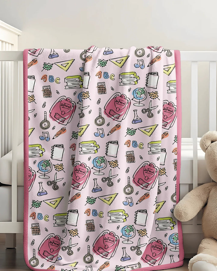 Doodle School Days Bamboo Blanket