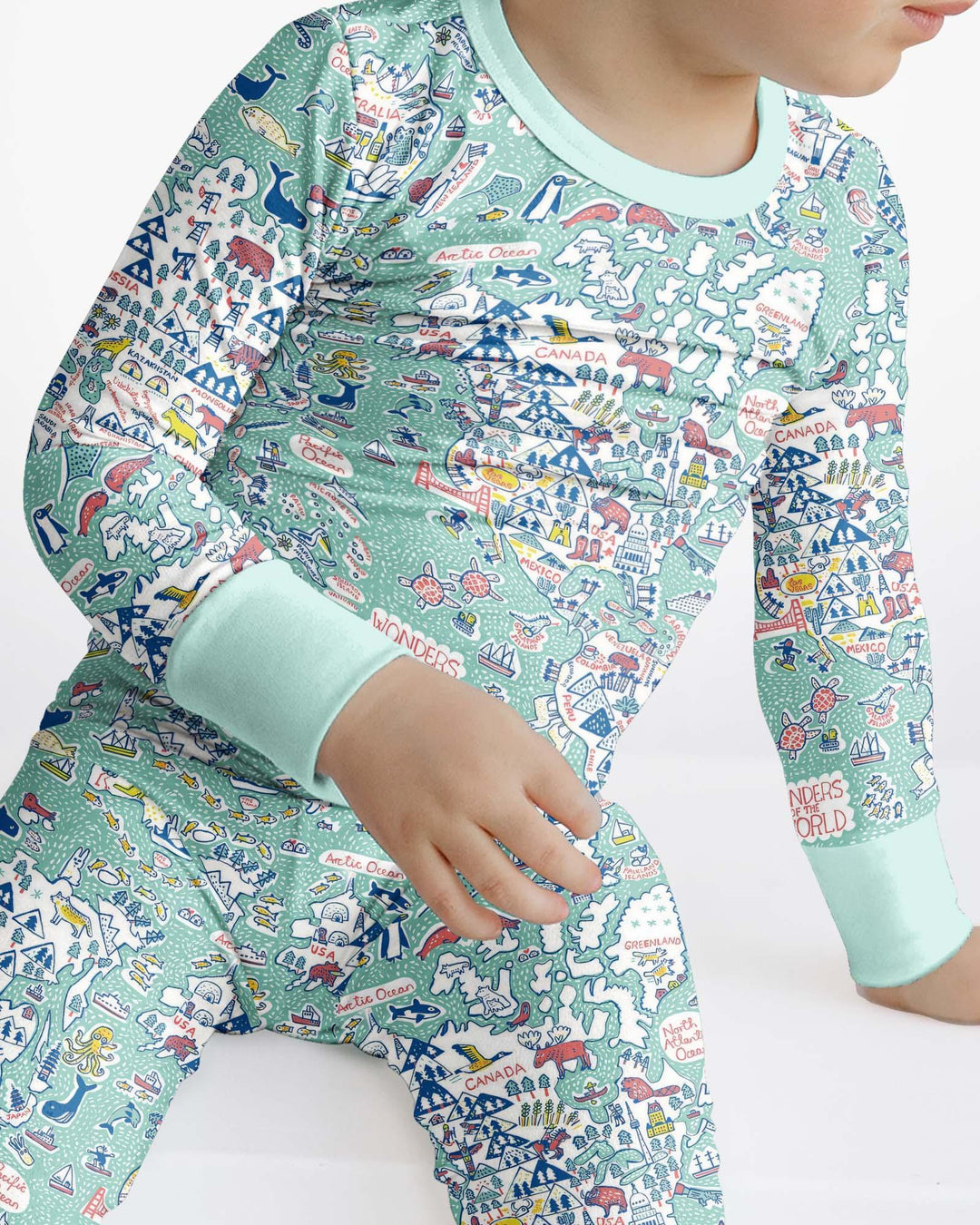 Hello World Wonders Bamboo Two Piece Long Sleeve Pajama Set